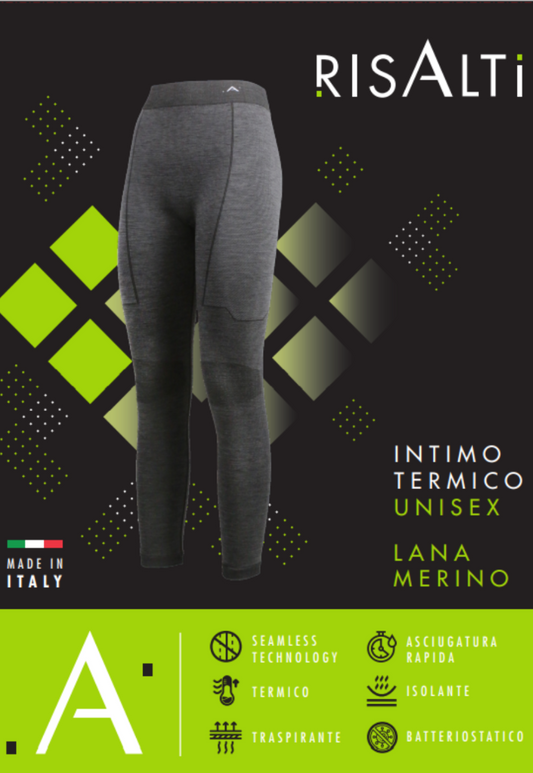 LANA dark blue unisex merino wool leggings