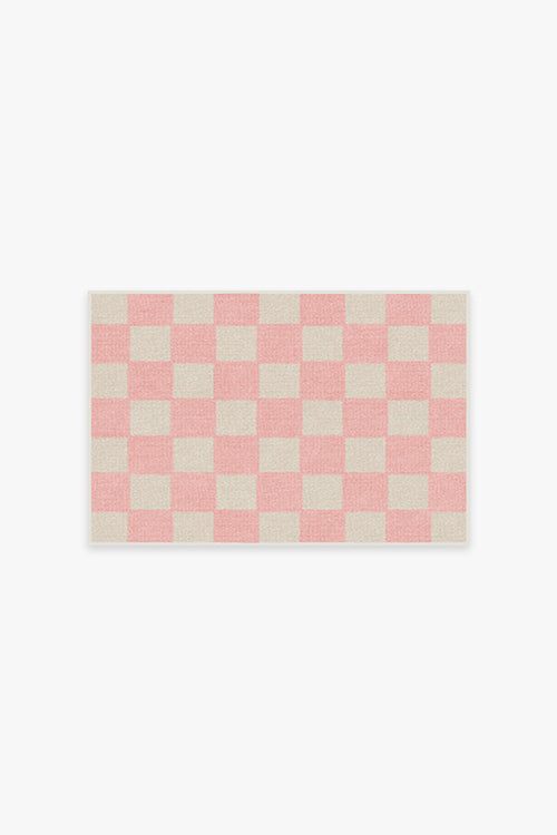 Teresa Checkered Pink Rug