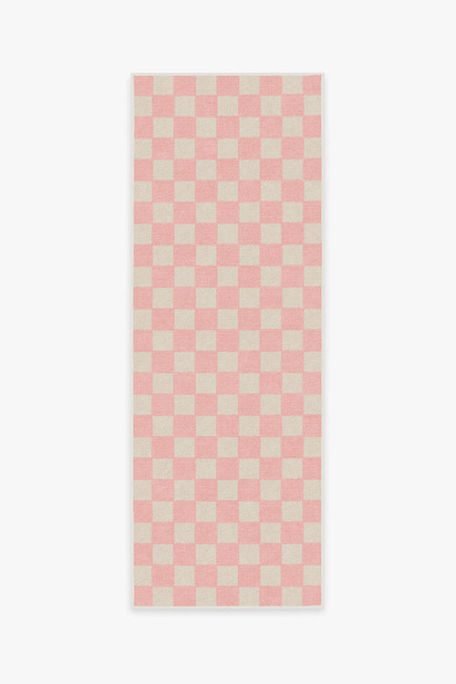 Teresa Checkered Pink Rug