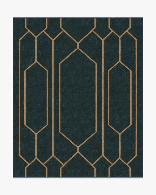 The Hiltons Bryant Marine Blue & Gold Tufted Rug