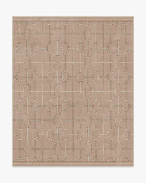 The Hiltons Diana Trellis Rose Gold Tufted Rug