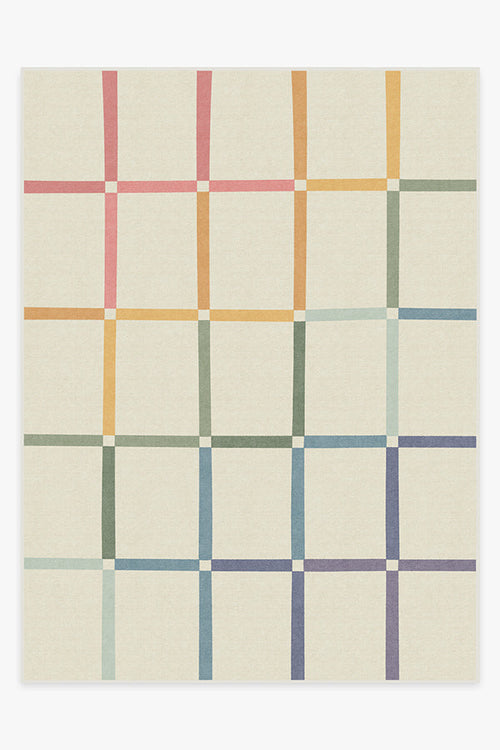The Home Edit Joanna Ivory Rainbow Tufted Rug