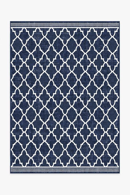 Outdoor Varia Trellis Royal Blue Rug