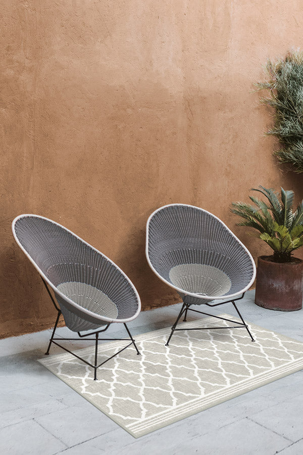 Outdoor Varia Trellis Stone Rug