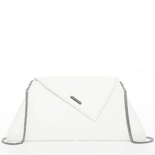 SUSU White Purse Leather Clutch Bag Crossbody Evening Purse Unique
