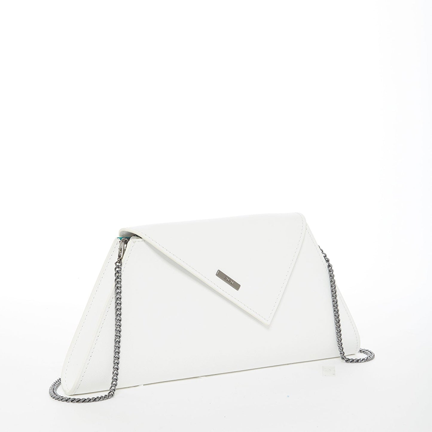 SUSU White Purse Leather Clutch Bag Crossbody Evening Purse Unique